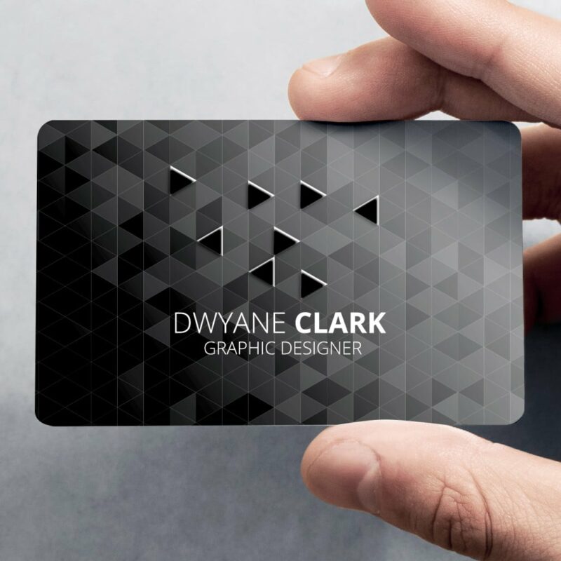 Business card with 3D varnish