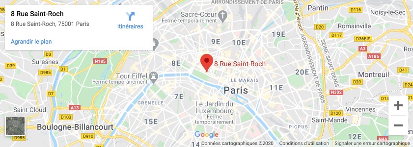 Map of Paris Printers Copymage