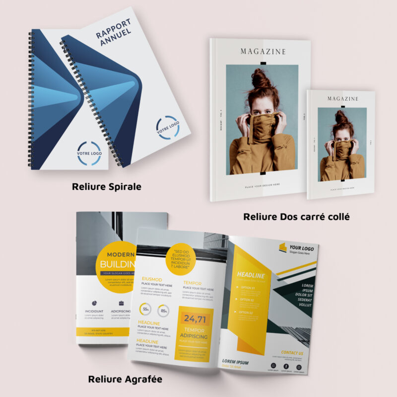 Quelle reliure choisir ? Il y a certains critères à prendre en compte, en voici quelques-uns : BROCHURES DOSSIERS 1200x1200 7